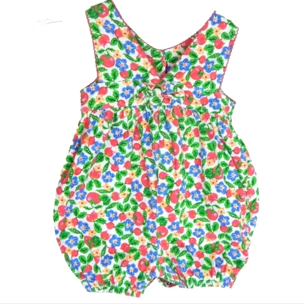 Vintage 90's OshKosh Baby B'Gosh Vegetable Garden Romper